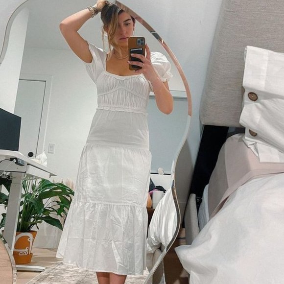 Anthropologie RAHI Poplin Tiered Midi Dress - Picture 6 of 9